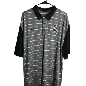 Nike Men's Chicago White Sox Polo Shirt in Gray and Black